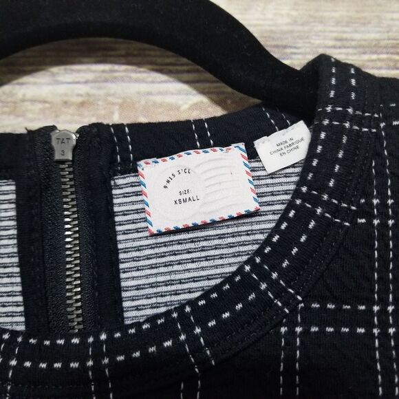 Anthropologie Postmark Windowpane Short Sleeve Top XS - Picture 3 of 7